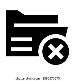 folder denied icon isolated sign symbol vector illustration - high quality black style vector icons

