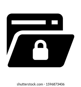 folder denied icon isolated sign symbol vector illustration - high quality black style vector icons
