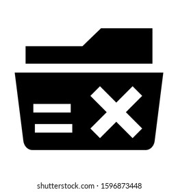 folder denied icon isolated sign symbol vector illustration - high quality black style vector icons
