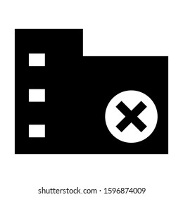 folder denied icon isolated sign symbol vector illustration - high quality black style vector icons
