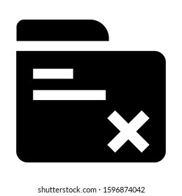 folder denied icon isolated sign symbol vector illustration - high quality black style vector icons
