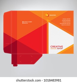 
Folder design, cover for catalogue, brochures, layout for placement of photos and text, modern geometric design