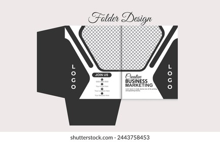 Folder design, cover for catalogue, brochures, layout for placement of photos and text.	

