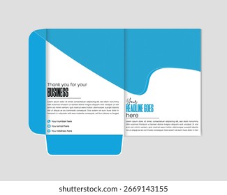 Cubierta del diseño de la carpeta para el catálogo, folletos, disposición para la colocación de Fotos y texto, diseño abstracto moderno