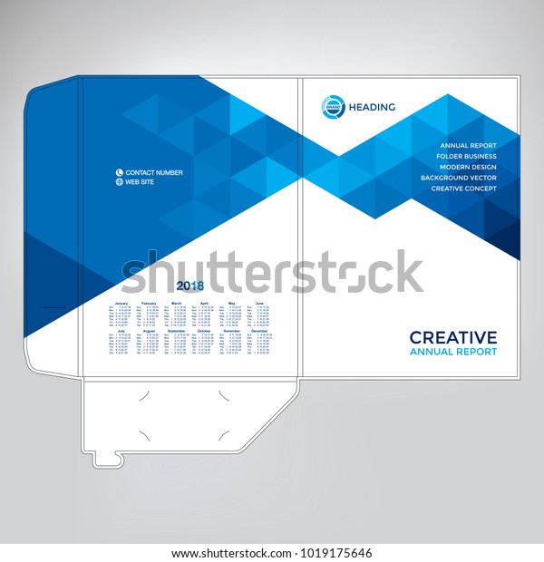 Folder Design Cover Catalogue Brochures Layout Stock Vector (Royalty ...