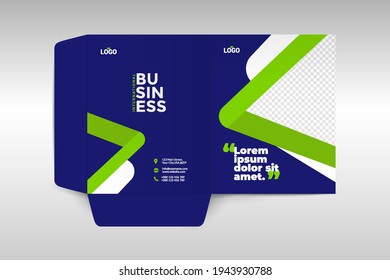 folder design for documents files The layout is for posting information about the company.