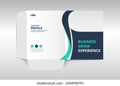 folder design for documents files The layout is for posting information about the company.