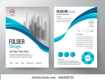 folder design flyer template vector
