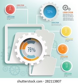 Folder design on clean background,info graphic design,clean vector