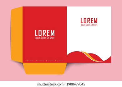 Folder design. presentation folder template. Cover design for folder, brochure, catalogue, layout for placement of photos and text, creative modern design of geometric elements. Vector illustration
