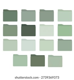 folder, desktop folder, JADE, GREEN, icons, neutral colors icons, business, school and personal, paper, vector, template, pastel colors
