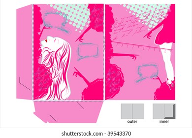 Folder with die cut
