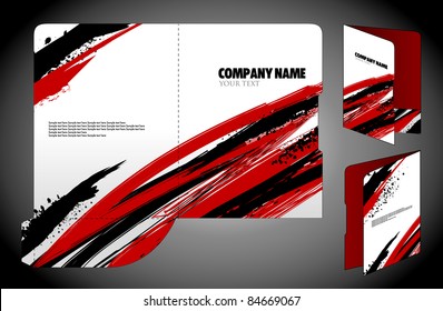 Folder with die cut