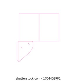 Folder Die cut Die line for A4 Papers