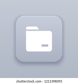 Folder, Directory button, best vector on a gray background