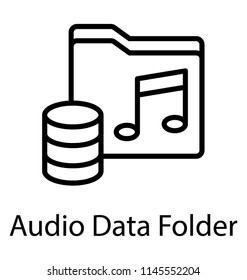 Folder directory having music note along with server rack 