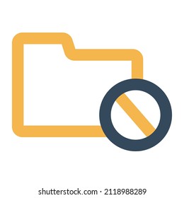 Folder Disable Vector icon which is suitable for commercial work and easily modify or edit it

