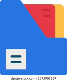 Folder Dividers Icon for Office Organization and File Management. Flat Icon
