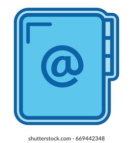 folder document with arroba symbol