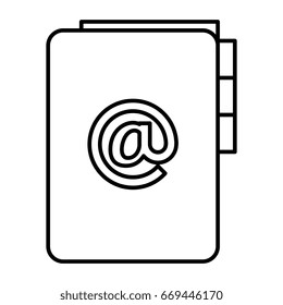 folder document with arroba symbol