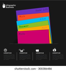 Folder document business infographic.