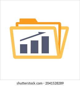 folder or document with chart in the middle.