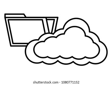 folder document with cloud computing