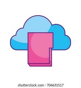 folder document with cloud computing