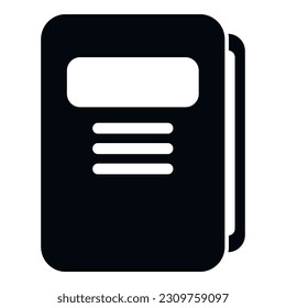 Folder document icon simple vector. Manual page. Report project