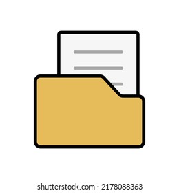 Folder and document icons. Vectors.