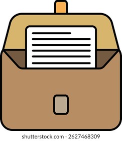 Folder with document inside illustration