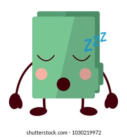 folder document kawaii cute cartoon