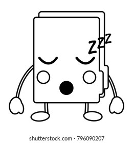 folder document kawaii cute cartoon