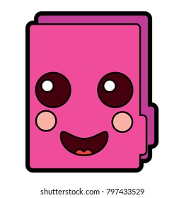 folder document kawaii cute cartoon