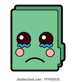 folder document kawaii cute cartoon
