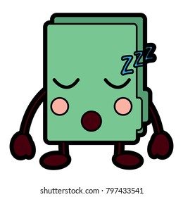 folder document kawaii cute cartoon