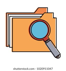 folder document with magnifying glass