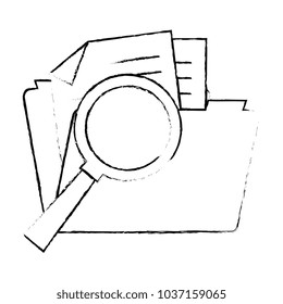 folder document with magnifying glass