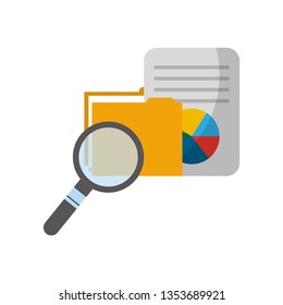 folder with document and magnifying glass