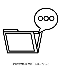 folder document with speech bubble