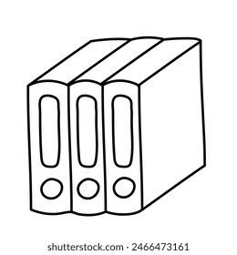Folder, document storage. Vector illustration in doodle style.