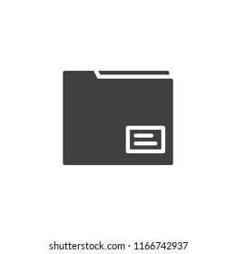 Folder Document vector icon. filled flat sign for mobile concept and web design. archive simple solid icon. Symbol, logo illustration. Pixel perfect vector graphics
