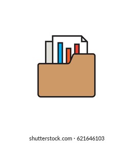 Folder with documents icon