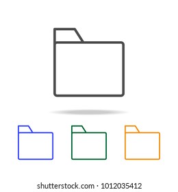 folder for documents icons. Element of education for mobile concept and web apps. Thin line  icon for website design and development, app development. Premium multi color icons on white background
