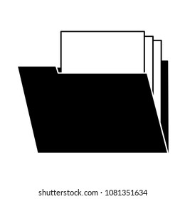 Folder with documents on black and white colors