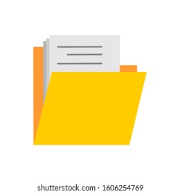 Folder documents on white background