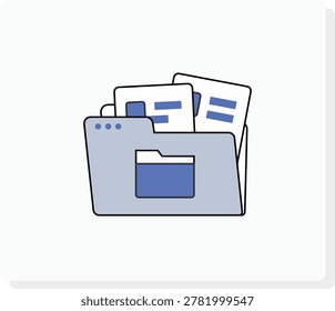 Folder with documents and papers