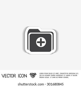 folder for documents sign.
