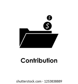folder, dollar, contribution icon. One of business icons for websites, web design, mobile app