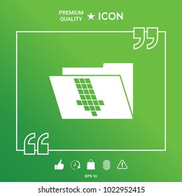 Folder down arrow icon